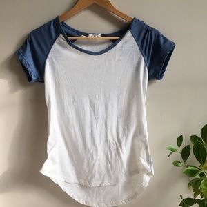 blue & white t-shirt